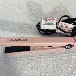 Plugged In Pink Hair Straightener